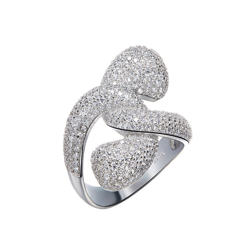 Sterling silver sophisticated shape ring -Glintzia Jewelry