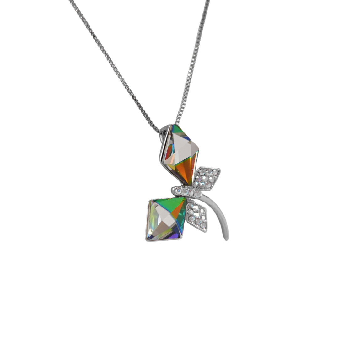 the-unique-sophisticated-butterfly-swarovski-crystal-platinum-plated-necklace -Glintzia Jewelry