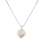 The Frameless Unique Swarovski Crystal platinum plated heart necklace - NECKLACES