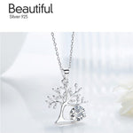 Sterling silver white crystal tree -Glintzia Jewelry