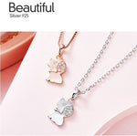 Cute Necklace,S925 Sterling Silver Lucky Little Dog Pendant Chain -Glintzia Jewelry