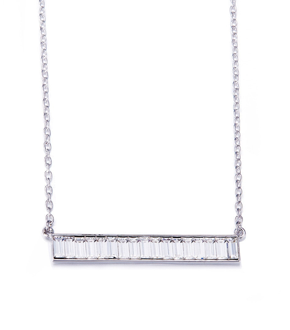 The straight cubic zirconia necklace -Glintzia Jewelry