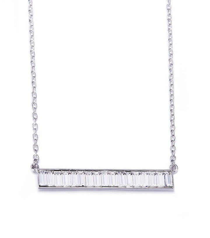 The straight cubic zirconia necklace -Glintzia Jewelry