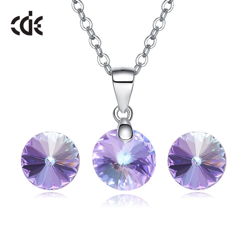 The amethyst rounded crystal set -Glintzia Jewelry