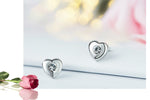 Sterling silver cute tiny hearts earring -Glintzia Jewelry