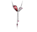 The cute ruby butterfly wings necklace -Glintzia Jewelry