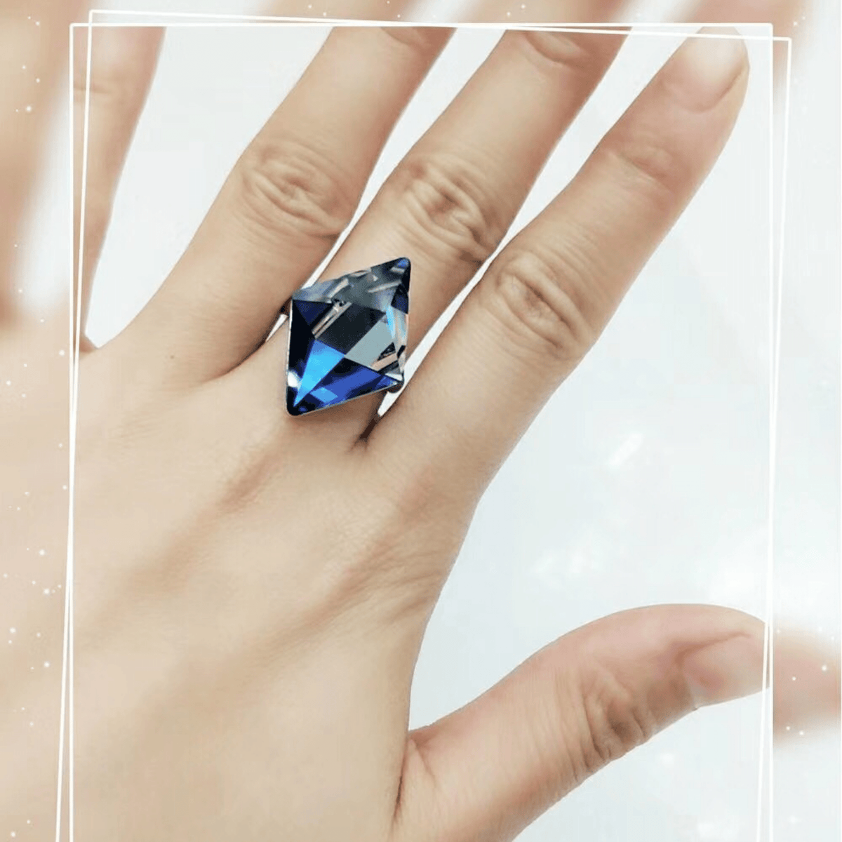 The Magical Swarovski Crystal Unique Ring - SAPPHIRE - RINGS