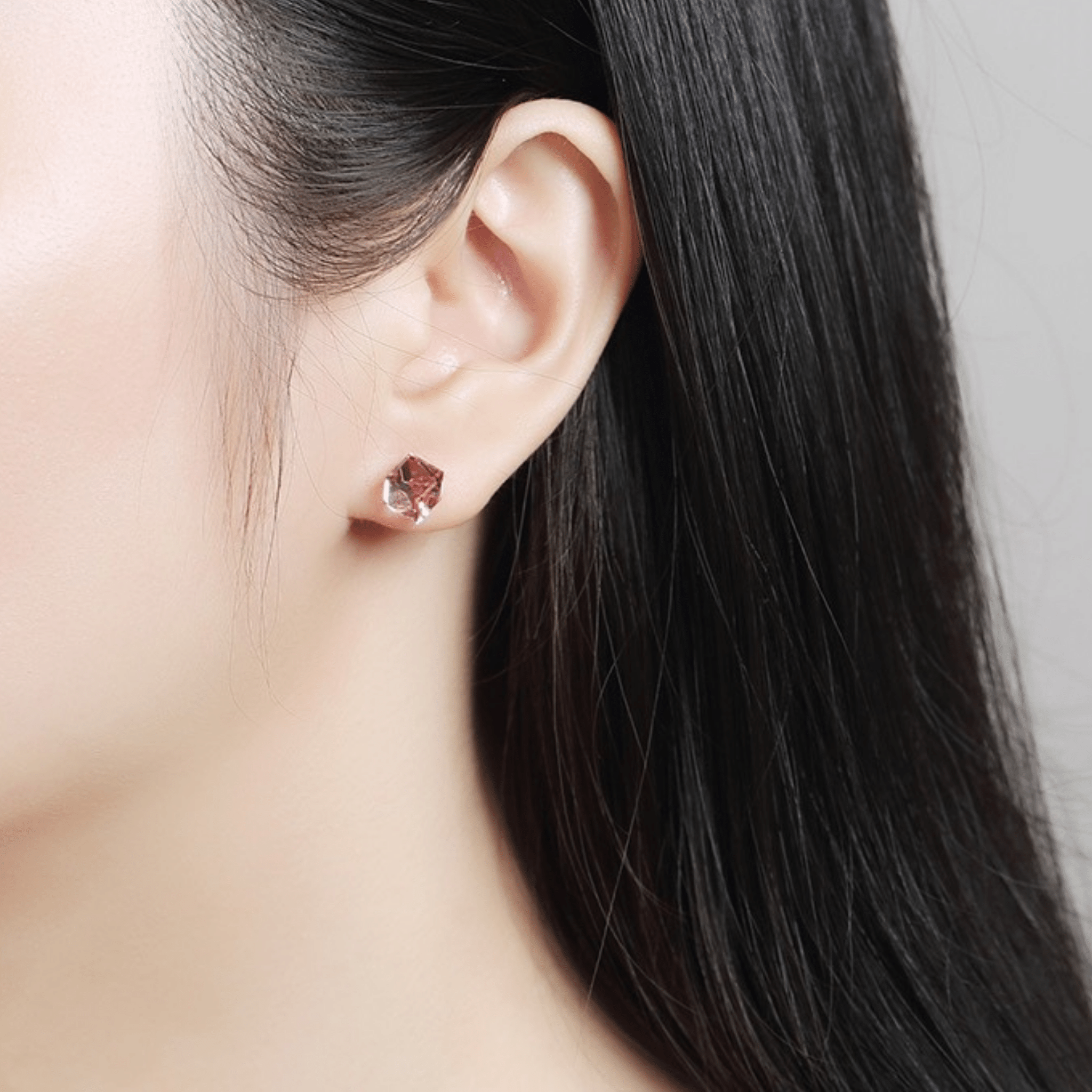 Cute Cube Swarovski blue topaz Crystal Earring - BLUE TOPAZ - EARRINGS