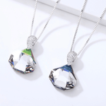 princess-diamond-shape-swarovski-crystal-necklace -Glintzia Jewelry