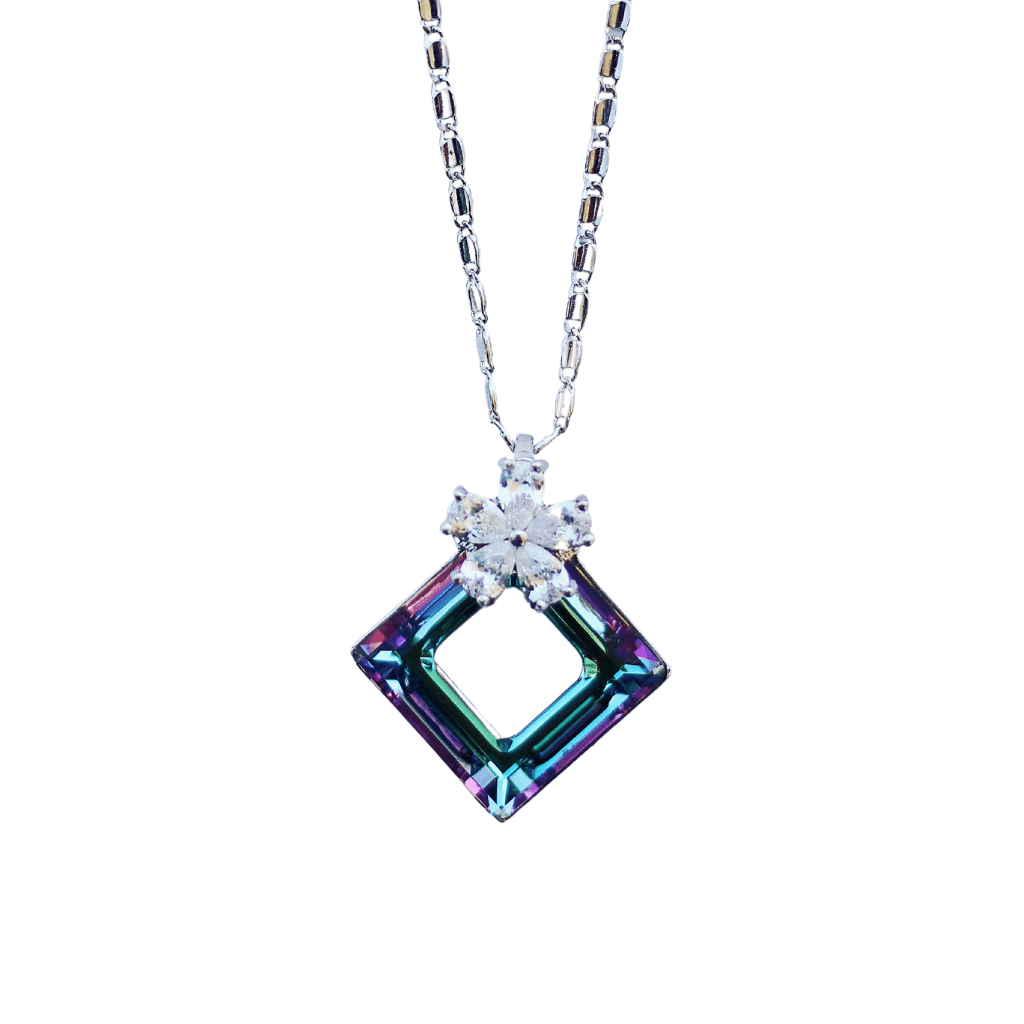 The Cubic Unique Swarovski Crystal Necklace - AMETHYST - NECKLACES