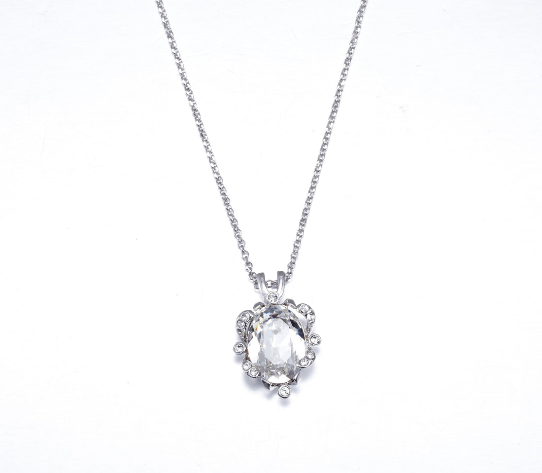 The queen pink crystal necklace -Glintzia Jewelry