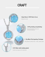 S925sterling silver synthetic gemstone exquisite -Glintzia Jewelry