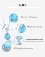 CDE S925 Sterling silver Opal women's necklace - CDE Jewelry Egypt