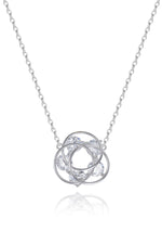 Sterling silver little five crystals necklace -Glintzia Jewelry