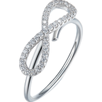 Sterling silver shiny infinity ring -Glintzia Jewelry