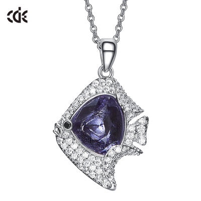 The amethyst flag fish necklace -Glintzia Jewelry