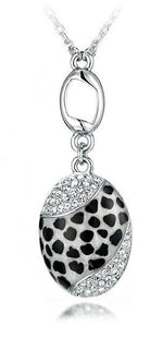 The black & white leopard necklace -Glintzia Jewelry