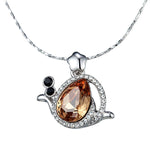 The cute cetrine snail necklace -Glintzia Jewelry