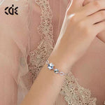 Moonlight snowflake Swarovski crystal bracelet -Glintzia Jewelry