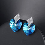 The Swarovski Crystal big Heart Earrings - EARRINGS