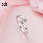 Sterling silver stylish twin set ring -Glintzia Jewelry