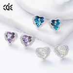 The cute little sapphire / amethyst hearts earring -Glintzia Jewelry