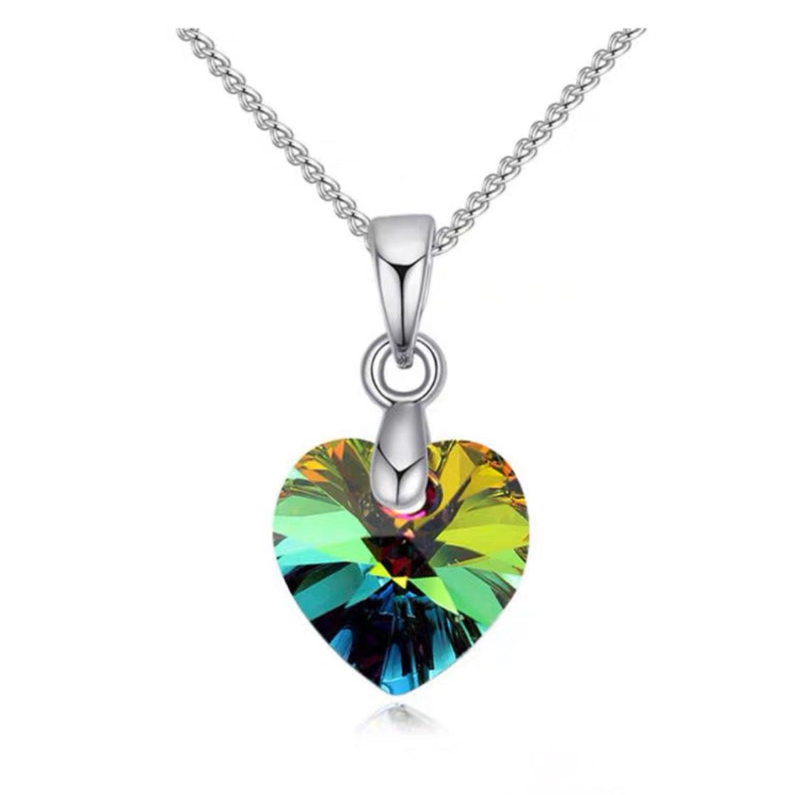 Simple cute heart Swarovski crystal necklace - VITRAIL - NECKLACES