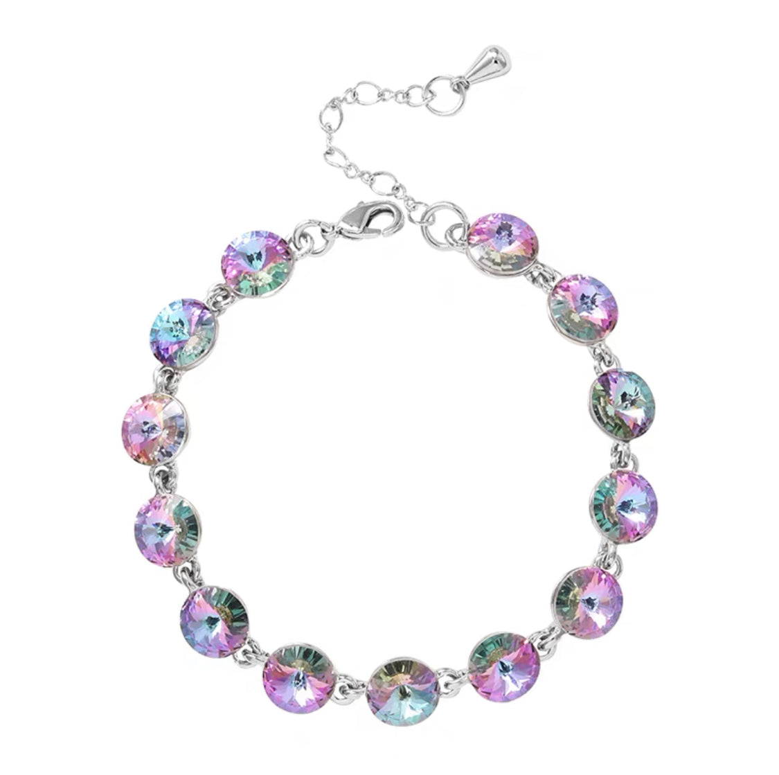 Fancy Swarovski Crystal Multicolor Bracelet - AMETHYST - BRACELETS