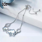 Moonlight snowflake Swarovski crystal bracelet -Glintzia Jewelry