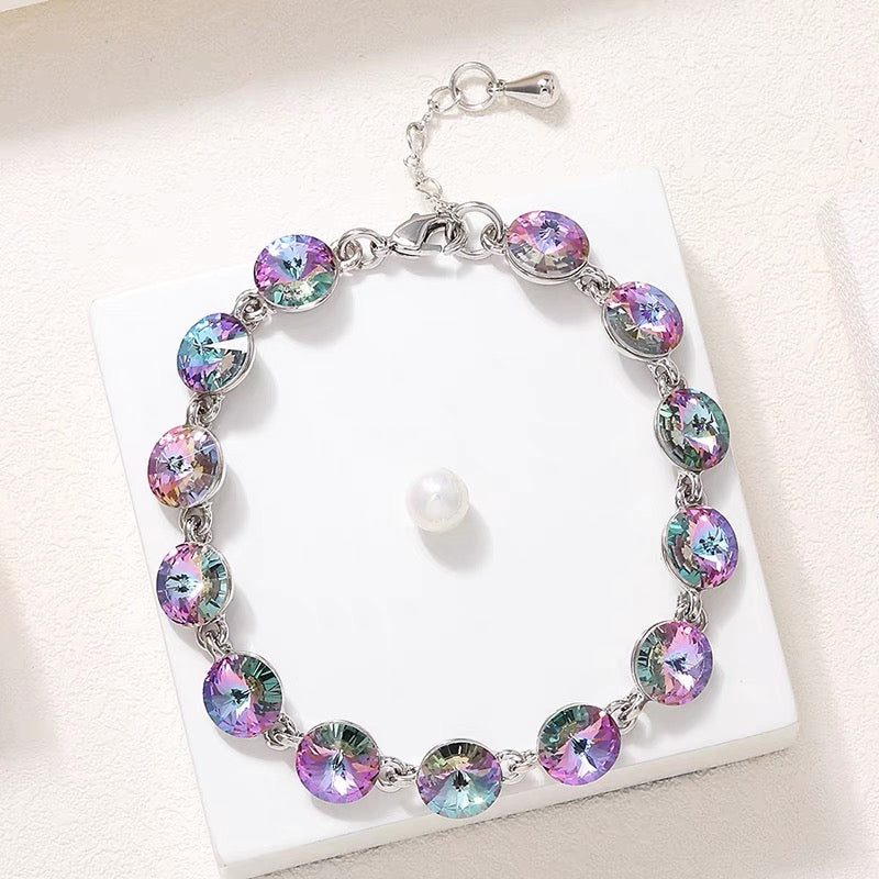 Fancy Swarovski Crystal Multicolor Bracelet - BRACELETS