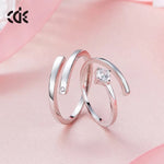 Sterling silver stylish twin set ring -Glintzia Jewelry