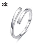 Sterling silver stylish twin set ring -Glintzia Jewelry