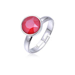 Summer Colors Free Size Plated Platinum Ring - RINGS