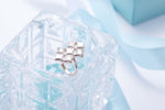 The golden two squares flowers ring -Glintzia Jewelry